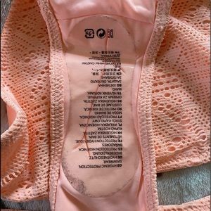 Coral bikini bathing suit. Bottom Size US 8. Top size US 34C